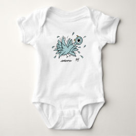 De duif Freakout Baby White Bodysuit