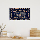 De Duif - Matchbox Print - Zweedse Muurkunst (Keuken)