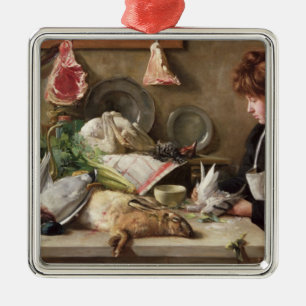 De duif plukken metalen ornament