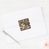 De duif plukken vierkante sticker (Envelop)