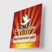 De Duif van de Bevestiging van gelukwensen, Vierkante Klok (Hoek)