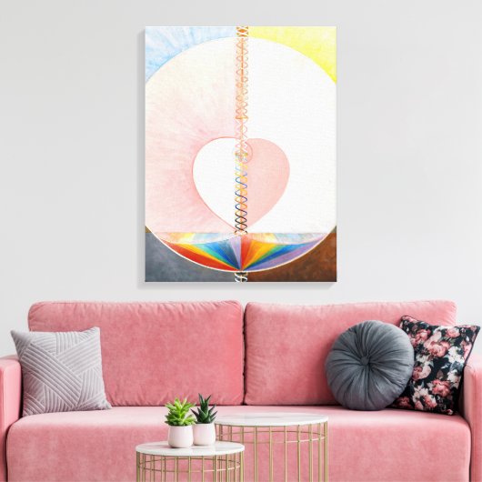De duif van Hilma af Klint Canvas Afdruk (Insitu (Woonkamer))