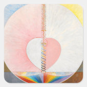De duif van Hilma af Klint Vierkante Sticker (Voorkant)