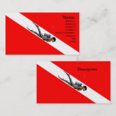 De duiker en duikt Vlag Visitekaartje (Voorkant / Achterkant)