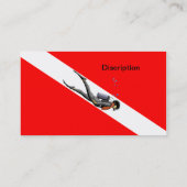 De duiker en duikt Vlag Visitekaartje (Achterkant)