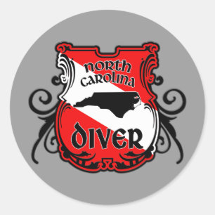 De Duiker van Noord-Carolina Ronde Sticker