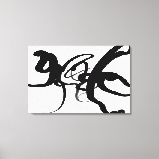 De duikers: Abstract zwart en wit Canvas Afdruk (Voorkant)