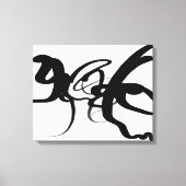 De duikers: Abstract zwart en wit Canvas Afdruk (Voorkant)