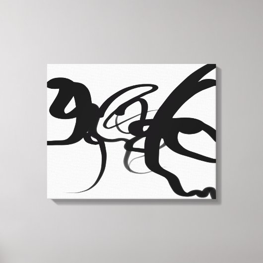 De duikers: Abstract zwart en wit Canvas Afdruk (Voorkant)