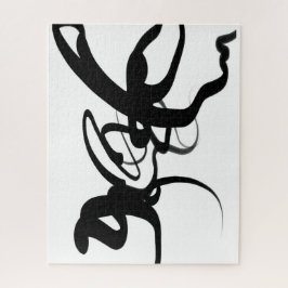 De duikers: Abstract zwart en wit Legpuzzel