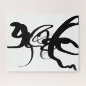 De duikers: Abstract zwart en wit Legpuzzel (Horizontaal)