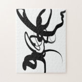 De duikers: Abstract zwart en wit Legpuzzel (Verticaal)