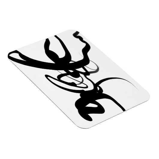 De duikers: Abstract zwart en wit Magneet (Rechterzijde)