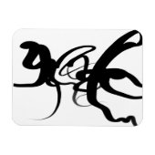 De duikers: Abstract zwart en wit Magneet (Horizontaal)