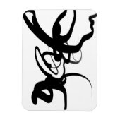 De duikers: Abstract zwart en wit Magneet (Verticaal)