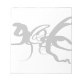 De duikers: Abstract zwart en wit Notitieblok (Voorkant)