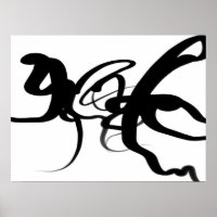 De duikers: Abstract zwart en wit