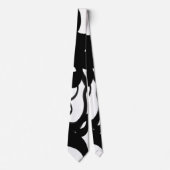 De duikers: Abstract zwart en wit Stropdas (Voorkant)