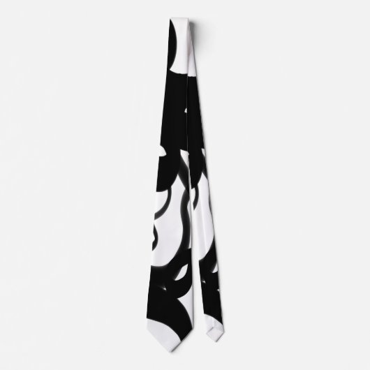 De duikers: Abstract zwart en wit Stropdas (Voorkant)