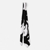 De duikers: Abstract zwart en wit Stropdas (Achterkant)