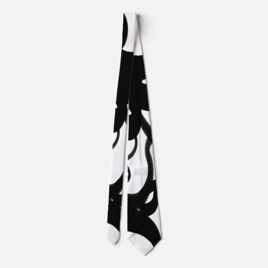 De duikers: Abstract zwart en wit Stropdas (Achterkant)
