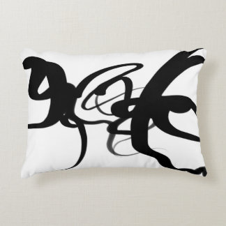 De duikers: Abstract Zwart & Wit Accent Kussen