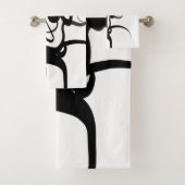 De duikers: Abstract Zwart & Wit Bad Handdoek (Insitu)