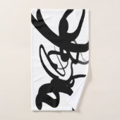 De duikers: Abstract Zwart & Wit Bad Handdoek (Handdoek)