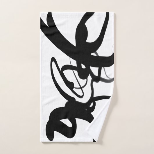 De duikers: Abstract Zwart & Wit Bad Handdoek (Handdoek)