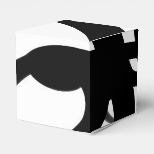 De duikers: Abstract Zwart & Wit Bedankdoosjes (Achterkant)