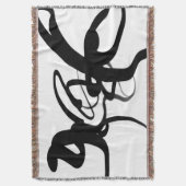 De duikers: Abstract Zwart & Wit Deken (Voorkant Verticaal)