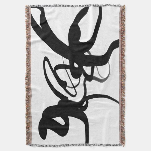 De duikers: Abstract Zwart & Wit Deken (Voorkant Verticaal)