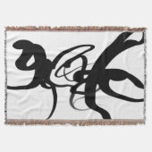 De duikers: Abstract Zwart & Wit Deken (Voorkant)