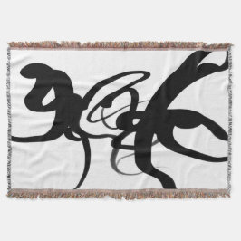 De duikers: Abstract Zwart & Wit Deken