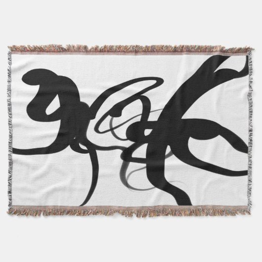 De duikers: Abstract Zwart & Wit Deken (Voorkant)