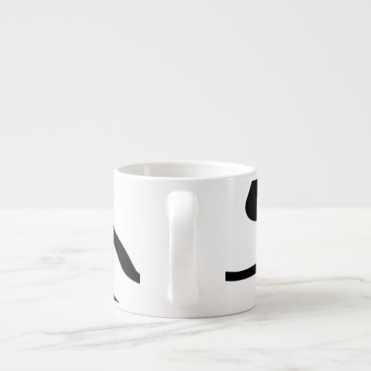 De duikers: Abstract Zwart & Wit Espresso Kop (Achterkant)