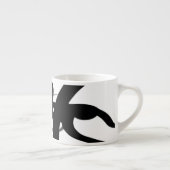 De duikers: Abstract Zwart & Wit Espresso Kop (Rechts)