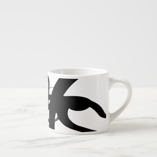 De duikers: Abstract Zwart & Wit Espresso Kop (Rechts)