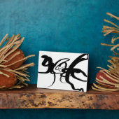 De duikers: Abstract Zwart & Wit Fotoplaat (Zijkant)