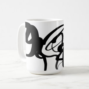 De duikers: Abstract Zwart & Wit Koffiemok
