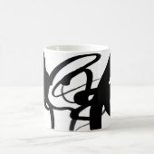 De duikers: Abstract Zwart & Wit Koffiemok (Center)