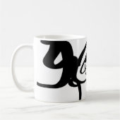 De duikers: Abstract Zwart & Wit Koffiemok (Links)