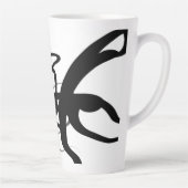 De duikers: Abstract Zwart & Wit Latte Mok (Rechts)