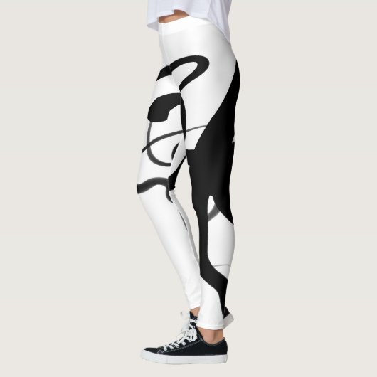De duikers: Abstract Zwart & Wit Leggings (Links)