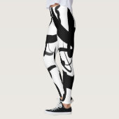 De duikers: Abstract Zwart & Wit Leggings (Links)