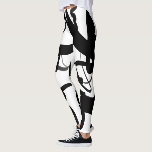De duikers: Abstract Zwart & Wit Leggings (Links)