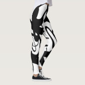 De duikers: Abstract Zwart & Wit Leggings (Rechts)