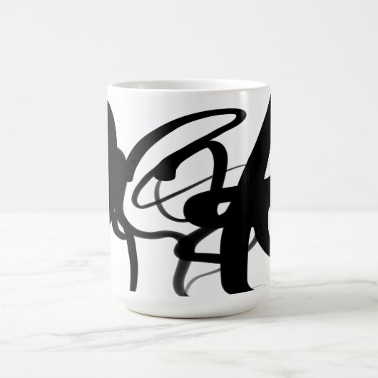 De duikers: Abstract Zwart & Wit Magische Mok (Midden)