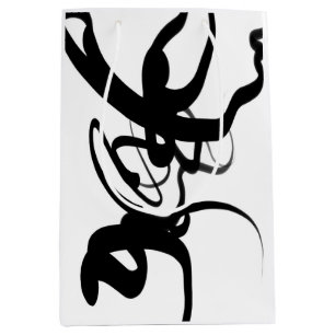 De duikers: Abstract Zwart & Wit Medium Cadeauzakje