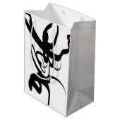 De duikers: Abstract Zwart & Wit Medium Cadeauzakje (Achterkant Gekanteld)